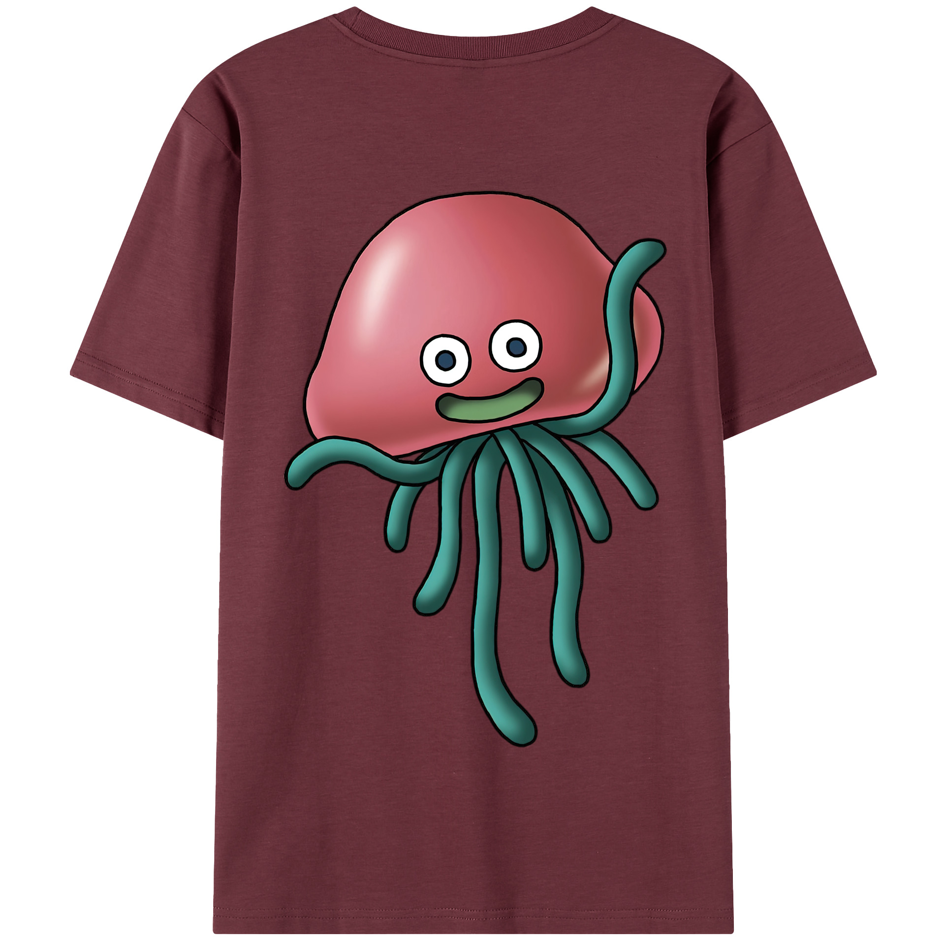 （画像用） ドラゴンクエスト Doragon Kuesuto Dragon Quest 綿100％半袖Tシャツ（背面プリント）
